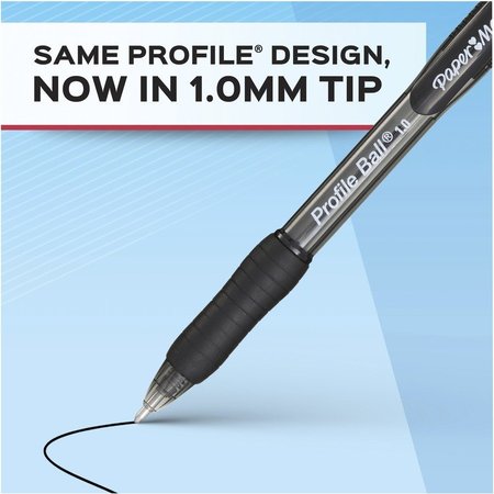 Paper Mate Ballpoint Pen, 1.0mm Point, 1/4"Wx5-1/2"Lx1/4"H, 12/DZ, BE PK PAP2095462